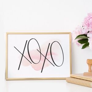 XOXO  Watercolor Art Print